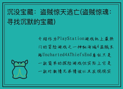 沉没宝藏：盗贼惊天逃亡(盗贼惊魂：寻找沉默的宝藏)